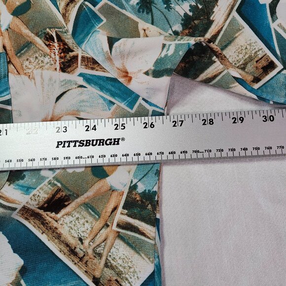 Sonoma Hawaiian Shirt Men’s XL Retro Beach Pin-Up Girl Print Short Sleeve - Picture 8 of 9